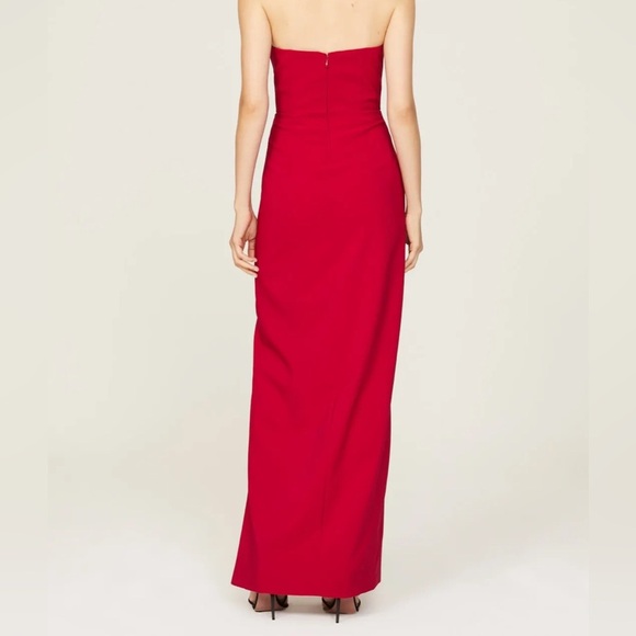NWT Red Aidan by Aidan Mattox Deep V Sweetheart Strapless Gown Dress - Picture 10 of 13